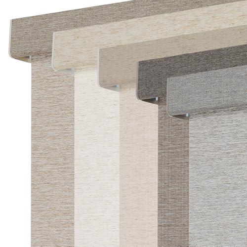 Persilux Light Filtering Roller Shades for Window Blinds, Cordless, Linen Fabric, Thermal Insulated Fabric UV Protection Shades for Home, Office, Bedroom, Door, Light Filtering-Grey, 30" W X 72" H