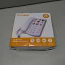 Uvital Big Button Phone for Seniors, Corded Landline Phone with 9 One-Touch Dialing Big Buttons, Hands-Free Calling, Loud Ringer, Easy to Use for Visually Impaired Telephone for Seniors (01-Button White)