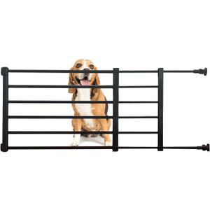Expandable Puppy Gate, 16.5" H, 22-35.4" W, Adjustable Safety Dog Gate for Stairs, White (Large, Black)