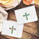 Chinoiserie Easter Christian Cross Kitchen Towels, Preppy Pink Bow Cross Religious Hand Towels for Bathroom Decor, Grandmillennial Easter Dishcloths Dish Towel for Kitchen 16x24 Inches Set of 2 (Color_9)
