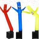 Poen 3 Pcs Mini Inflatable Tube Man White Elephant Gift Funny Gag Birthday Wacky Waving Inflatable Guy with Blower Desktop Mini Dancer Gift for Women Party Decoration(Smile)