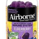 Airborne Elderberry + Zinc & Vitamin C Gummies for Adults, Immune Support with Antioxidants Vitamins C, D & E, 130 Count, Elderberry Flavor. EXP 12/2026