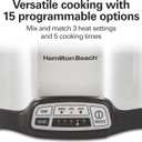 Hamilton Beach 4 Quart Programmable Slow Cooker with Flexible Easy Programming, 5 Cooking Times, Dishwasher-Safe Crock & Lid, Silver (33443)
