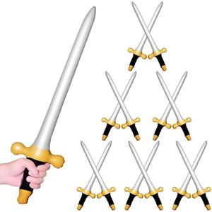 BatonLance 12PCS Black Gold Inflatable Swords for Theme Birthday Swimming Pool Party Cosplay Halloween Costume Pirate Theme Party Costume Accessories