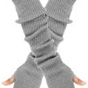 Winter Arm Warmers, Wrist Warmers Long Fingerless Gloves Knitted Arm Warmers & Muffs Knitted Women'S Gloves for Winter
