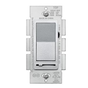 BESTTEN Matte Silver Dimmer Light Switch, Single Pole or 3-Way, Compatible with Dimmable LED, CFL, Incandescent and Halogen Bulb, 120VAC, Signature Collection Series, UL Listed