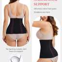 AOSBOEI Waist Trainer Shapewear Tummy Control Waist Cincher Girdle Body Shaper Postpartum Recovery Belt Belly Band Wrap (Black, XL)