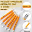 2 x Spakon 24 Pack Inspirational Golf Pencils Mini Half Pencils Bulk with Eraser from Teacher Rainbow Colorful Pencil for Kid Motivational Sharpened Pencil Classroom Gifts (Yellow)