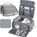 OCKLILY Breast Pump Bag for Spectra S1 S2 with Waterproof Mat, Breast Milk Cooler Bag for Pump Essentials, Pumping Bags for Working Mom Travel Camping, Grey