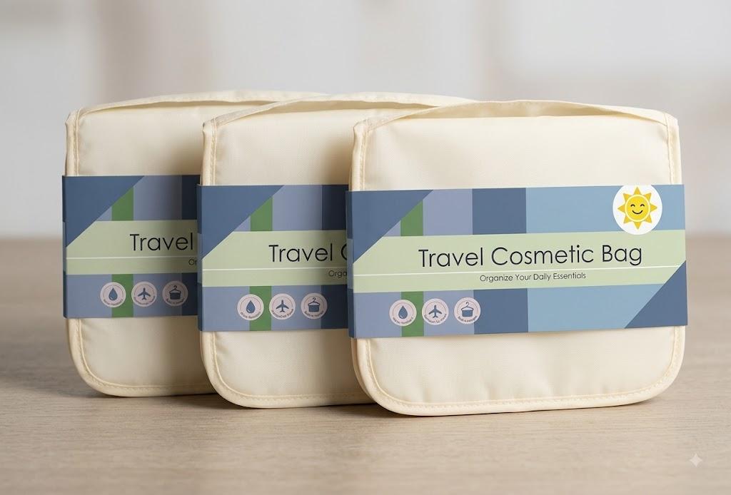 Travel Cosmetic Bag Pack of 3