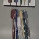 Coukre Silicone Spatula Set of 5,High Temperature Resistant, Food Grade Silicone, Dishwasher Safe, for Baking, Cooking (Pure Colorful A)