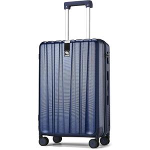 Hanke 29 Inch Luggage Suitcases With Spinner Wheels Lightweight PC hardside Rolling Suitcase With Travel Lock, Checked-Large 29-Inch(Dark Blue)