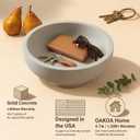 OAKOA Concrete Fruit Bowl for Kitchen Counter - Large Decorative Bowls for Home Decor - Modern Key Bowl for Entryway Table - Pedestal Bowl for Keys