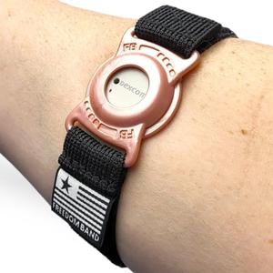 4-18" Inch Adjustable Arm & Leg Band for Dexcom G7 : Transmitter Protection Sensor Cover Arm & Leg Band -No More Adhesive Patches (4-18" Active Band) (Rose Gold)