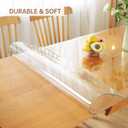 Warmstar Clear Table Protector 2mm Thick, 38 x 60 Inch Clear Table Cover Protector, Plastic Table Cover, Clear Desk Mat Desk Pad, Desk Protector Mat for Coffee Table, Writing Desk, Dining Room
