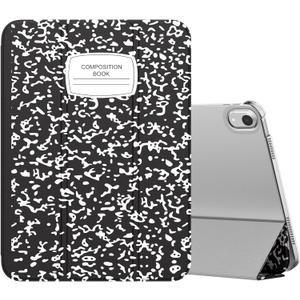 MoKo for iPad (A16) 11th Generation Case 11 Inch 2025, iPad 10th Generation Case 10.9 Inch 2022, Slim Stand Hard PC Translucent Back Shell Smart Cover, Support Touch ID, Auto Wake/Sleep,Notebook Black