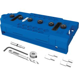 Kreg Shelf Pin Jig 1/4 Inch - Cabinet Shelf Hole Drilling Guide - Edge Aligned Precision Jig - Adjustable Shelf Pin Tool - KMA3225