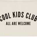 Cool Kids Club Room Decor - Long Live Boyhood Linen Banner Tapestry Wall Hanging Canvas Flag for Toddler Boy Nursery (White)