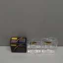 2 Pieces Clear Business Card Holder 2 Tiers Plastic Card Stand Organizer Card Holder Display for Home Office, 120 Cards Capacity