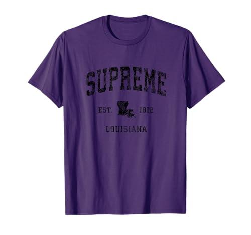 Supreme Louisiana LA Vintage Athletic Black Sports Design T-Shirt Size XL