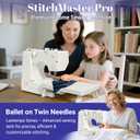 StitchMaster Pro Sewing Machine - Twin/Double Needle Compatible, 14 Stitches, Easy for Beginners & Home Users