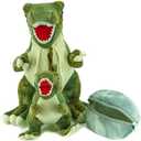 YOHAKI 2 in 1 Dinosaur Stuffed Animal Weighted Dragon Plush for Adults & Kids Dinosaur Egg Plushies Toys for Boys Simulation Toy with Babies Inside for All Ages