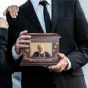 Cremation Memorial Urns for Human Ashes Adult Male Female, Wooden Picture Frame Urns Box and Casket for Men Women Child, Burial Funeral for Ashes