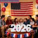 2026 Number Sign Graduation Decorations, 2026 Marquee Light Up Numbers, Battery Operated Number Lights 2026 Party Supplies for High School Seniors College Classroom Graduations Table Decor-Cool White