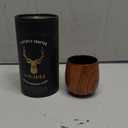 Wooden Whiskey Glass Gifts For Men - Charred Wood Bourbon Whiskey Glasses, Perfect for Men Who Have Everything, Gift for Dad or Boyfriend on Father's Day, Birthday, Christmas, Thanksgiving (2 Pack)