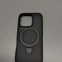 CASEKOO Ultra-Magnetic Stand for iPhone 16 Pro Case [Military Drop Protection] [Compatible with MagSafe] Shockproof Translucent Matte Slim Ring Holder Case for iPhone 16 Pro 6.3", Black