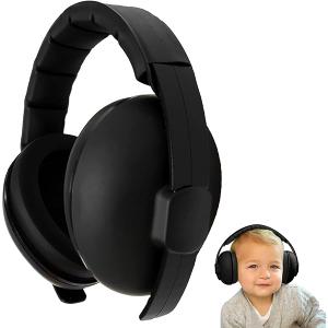Baby Headphones for Noise Protection - 1 Count Black Over-Ear - Adjustable Headband & Padded Earcups - Infant Noise Blocking Earmuffs & Toddler Ear Muffs 0-24 Months