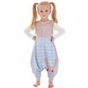 MICHLEY Toddler Sleeping Sack with Feet Newborn Infant Sleeveless Sleeping Bag 2-way Zipper Baby Wearable Blanket for Walkers,Blue Rabbit,5-6T