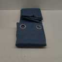 NICETOWN Patio Smoky Blue Curtain Shades - Summer Home Decoration Thermal Insulated Grommet Blackout Draperies/Drapes for Kitchen (2 Panels, 52 inches x 95 inches, Smoky Blue)