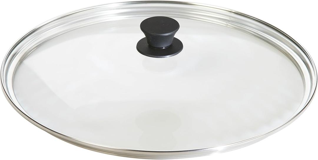 Lodge Round Tempered Glass Lid - Versatile Glass Lid for 15 Inch Skillets, Pans, and Dutch Ovens - Dishwasher Safe and Oven Safe up to 400 - 15 Inch
