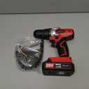 AVID POWER 20V MAX Lithium lon Cordless Drill Set, Power Drill Kit with Battery and Charger, 3/8-Inch Keyless Chuck, Variable Speed, 16 Position and 22pcs Drill Bits (Red) (1-red)