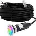 Direct Replacement for Pentair Globrite Pool Light - 1.5 Inch Pool Lights 12VAC 100ft Cord RGB Color LED Changing Swimming for Inground Pools/Spa