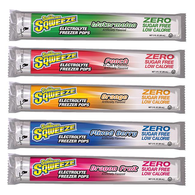 Sqwincher Sqweeze Pops Zero Sugar - Assorted Flavors 10pcs
