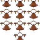 10pcs 3/4" Hanging Pipe Clamps Metal Pipe Supports Bell Hangers Cable Holders Brown Wire Clips with Screws (3/4")