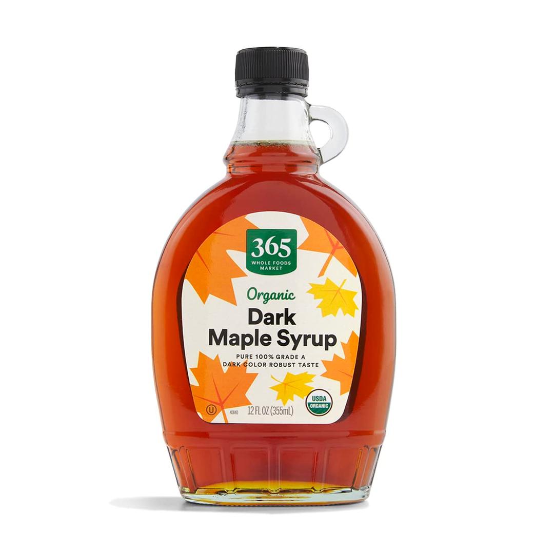 365 by Whole Foods Market, Organic Grade A Dark Maple Syrup, 12 Fl Oz (EXP 04/27/26)