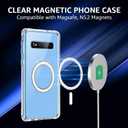 Clear Magnetic Phone Case for Samsung Galaxy S10 Plus, 6.4-Inch Compatible with MagSafe Crystal Transparent TPU PC Back Cover Shockproof Heavy Duty Protection