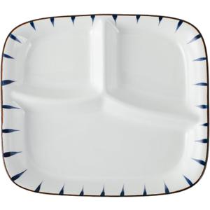 Ceramic Divided Porcelain Dinner Plate - 10 Inch, Breakfast, Lunch, Bowl, Portion Control, Salad - Kitchen Tableware