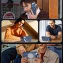 [Upgraded Full Camera Protection] for iPhone Air Case with Camera Cover Stand [Fit for MagSafe][10FT Mil-Grade Protection] Translucent Magnetic Phone Cover for iPhone 17 Air Case, Blue