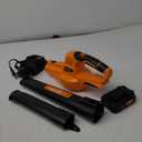SnapFresh Cordless Leaf Blower - 20V Electric Leaf Blower with 2.0 Ah Battery and Charger - Lightweight 2-Speed Leaf Blower for Lawn Care and Yard/Garden/Patio Cleaning (Orange)