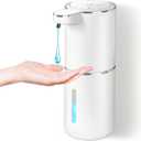 Automatic Soap Dispenser Wall Mounted USB C Rechargeable Electric Soap Dispenser with Sensor 4 Levels Adjustable White for Bathroom Kitchen