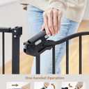 InnoTruth 29-39.6 Baby Gate for Stairs & Doorways, 30" Tall Pressure Mount Pet Gates, Easy Step Auto Close Both Sides Walk Thru Child Gate, Dual-Lock Safety Design and One-Hand Operation, Black