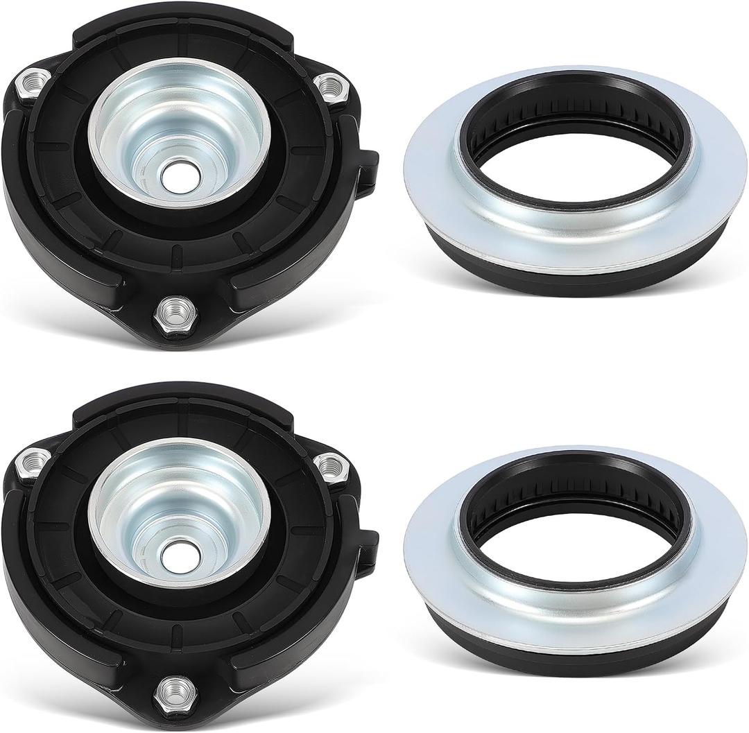 Front Upper Strut Mount Pair Driver & Passenger Sides for Jetta Passat Tiguan Beetle Golf CC GTI A3 TT, Replaces 1K0412331B 1K0412331C