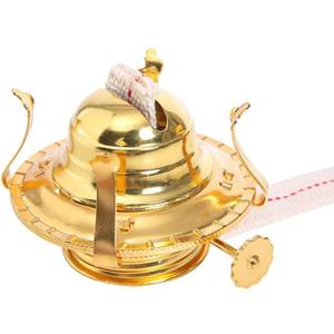 BRBASAP Antique Oil Lamp Replacement Parts and Kerosene Lamp #2 Size Brass Plated Burner with Reduction Collar and Cotton Lamp Wick Fits Vintage Oil Lamp Hold 3 Inch Base Chimney Authentic Restoration