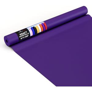 Crown Display Purple Kraft Paper Roll 36" X 1320" (110' Ft) - Colored Wrapping Paper Perfect for Shipping, Packing, and Craft Supplies