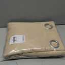 NICETOWN 2 Panels Outdoor Patio Curtains Windproof Top & Bottom Grommet & Back Tab, Thermal Insulated Windproof Drapes Keep Privacy for Garage/Porch with Ropes for Fixed, Biscotti Beige, W46 x L80