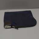 Waterproof Cash Bag with Lock and 2 Keys, 11 x 8.6 Inches, Canvas Documents Bag, Money Bank Deposit Bag with Zipper, Durable Leatherette Money Cash Coin Check Wallet Pouch for Men & Women (Blue)